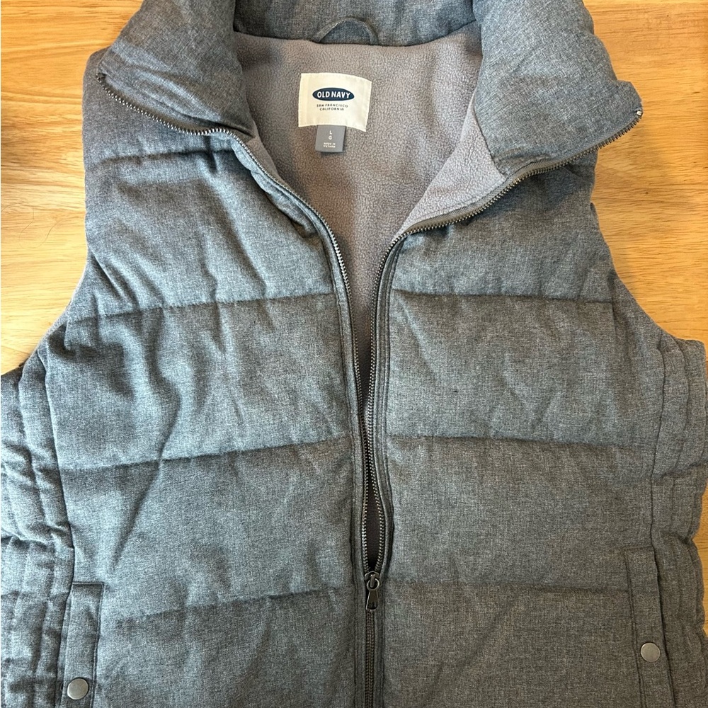 Old Navy Grey Puffer Vest